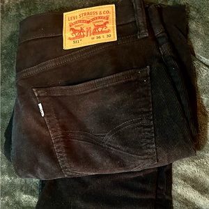 Levi’s black corduroy 511 jeans worn once